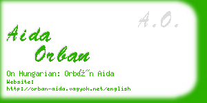 aida orban business card